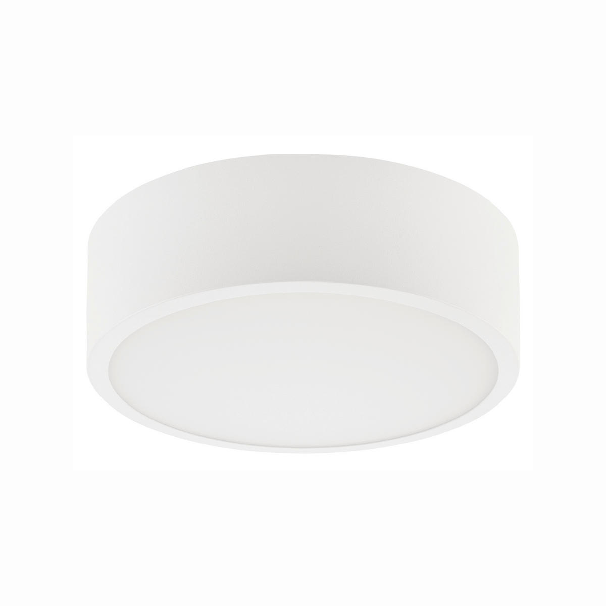DECKENLEUCHTE  26/8 cm    - Weiß Hochglanz, KONVENTIONELL, Glas/Metall (26/8cm)