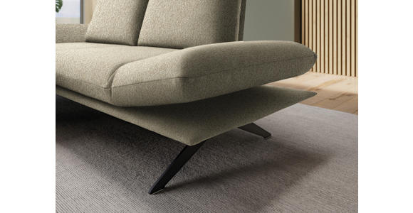 ECKSOFA  in Flachgewebe Beige  155/234 cm  - Beige/Schwarz, Design, Textil/Metall (155/234cm) - Dieter Knoll