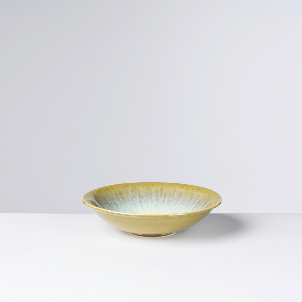SUPPENTELLERSET FLUSSUFER 4-teilig  - Grün, Basics, Keramik (22/5,5cm) - Gipfelstück