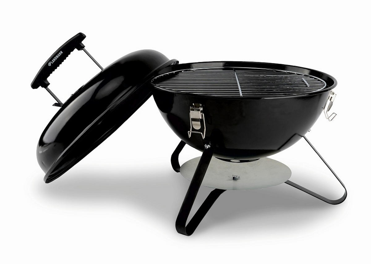 KUGELGRILL  Schwarz  - Schwarz, Basics, Kunststoff/Metall (36/36/38cm) - Landmann