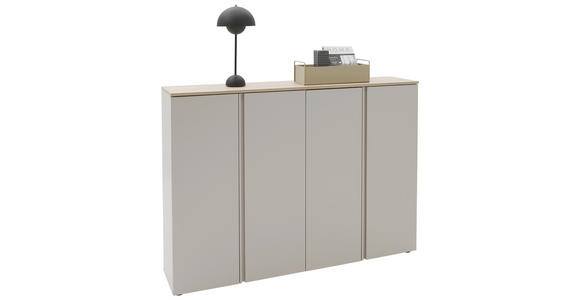 SCHUHSCHRANK 158,2/113,2/34 cm  - Kaschmir/Eichefarben, Design, Holzwerkstoff/Kunststoff (158,2/113,2/34cm) - Voleo