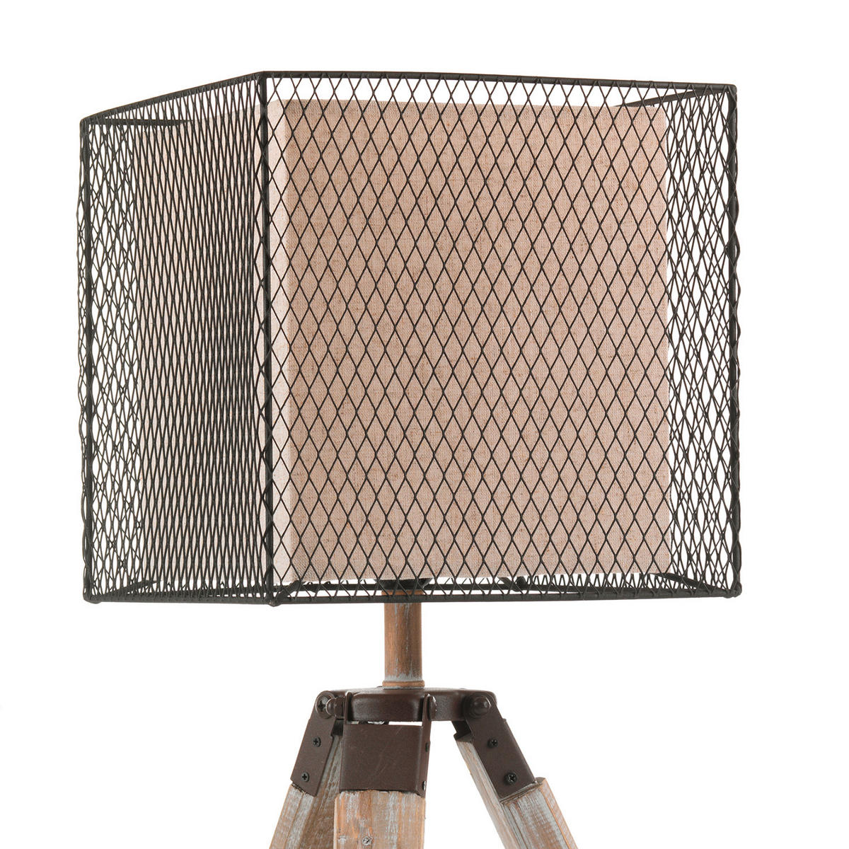TISCHLEUCHTE 4943 ZAZU 36/36/64 cm   - Cognac, Basics, Holz/Kunststoff (36/36/64cm)
