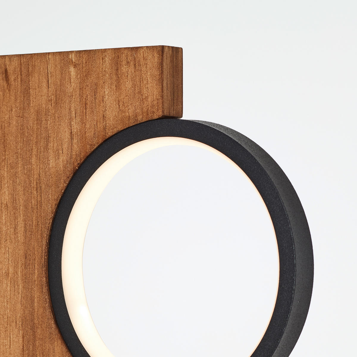 LED-STEHLEUCHTE    - Hellbraun/Schwarz, Natur, Holz/Metall (140,4/31,2/18cm) - Brilliant