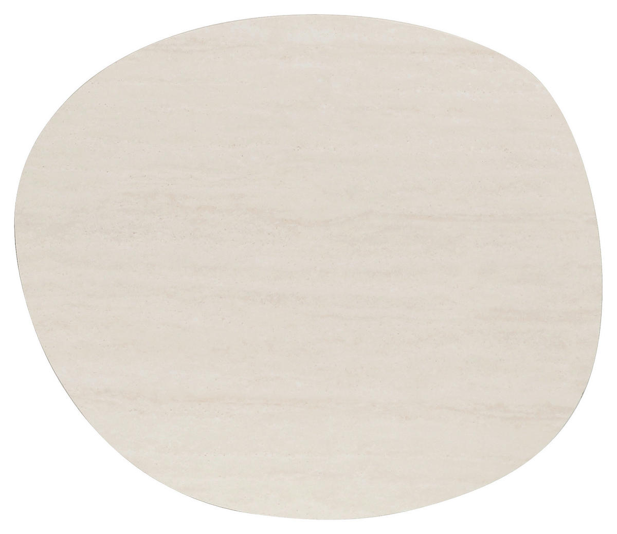 COUCHTISCH 84/74/42 cm oval Beige einfacher Aufbau  - Beige, Design, Stein/Metall (84/74/42cm) - Stylife