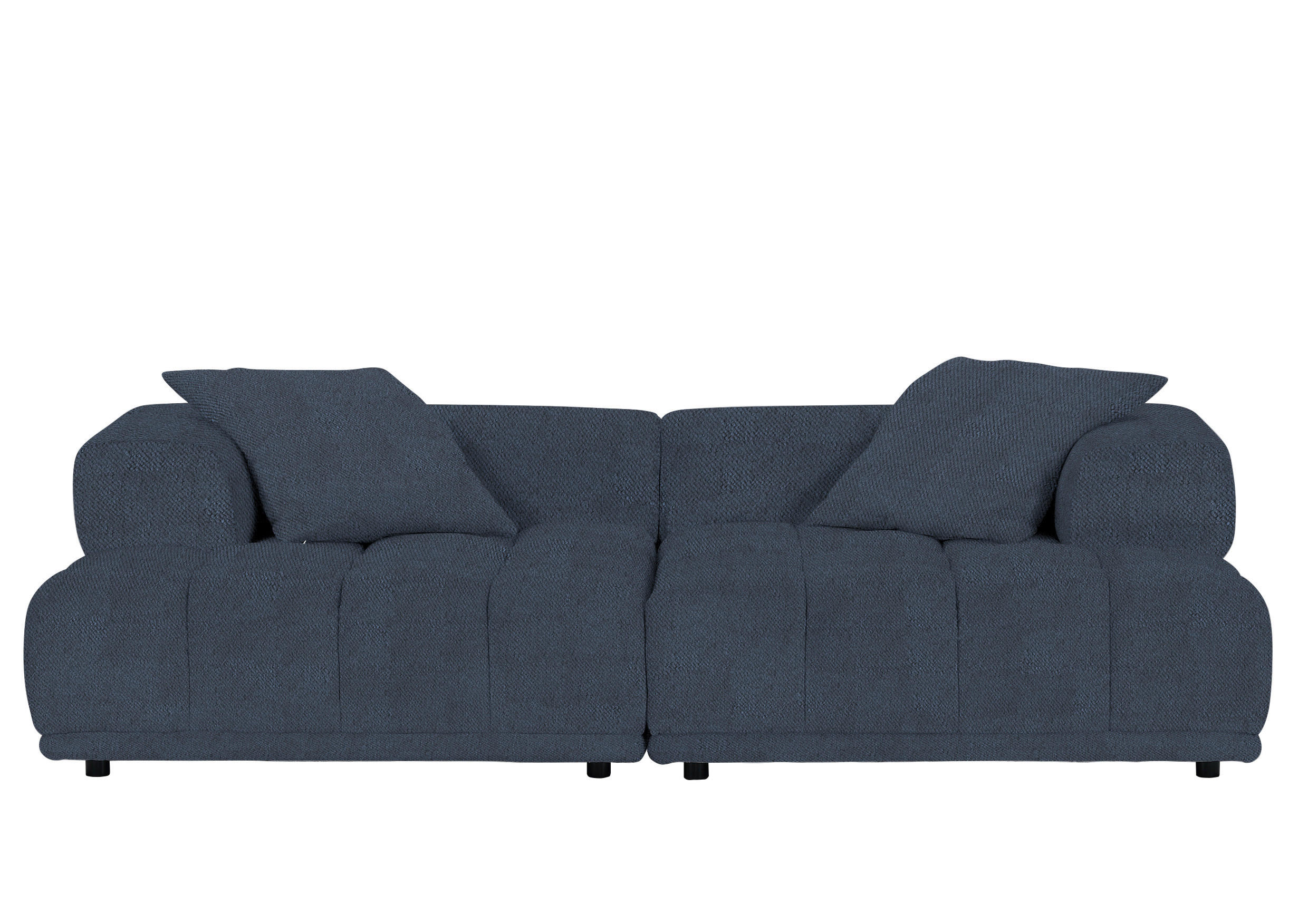SOFAELEMENT in Plüsch Anthrazit  - Anthrazit/Schwarz, KONVENTIONELL, Kunststoff/Textil (125/66/155cm) - Carryhome