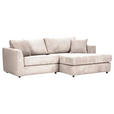 ECKSOFA Naturfarben Cord Zierkissen, Rückenkissen, Rücken echt  - Schwarz/Naturfarben, KONVENTIONELL, Kunststoff/Textil (234/170cm) - Carryhome