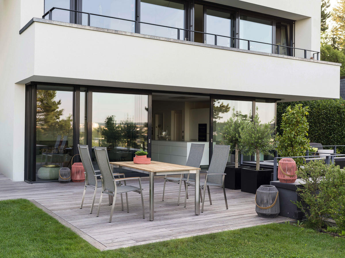 TISCHPLATTE in Holz 160/90/2,2 cm   - Teakfarben, Design, Holz (160/90/2,2cm) - Stern