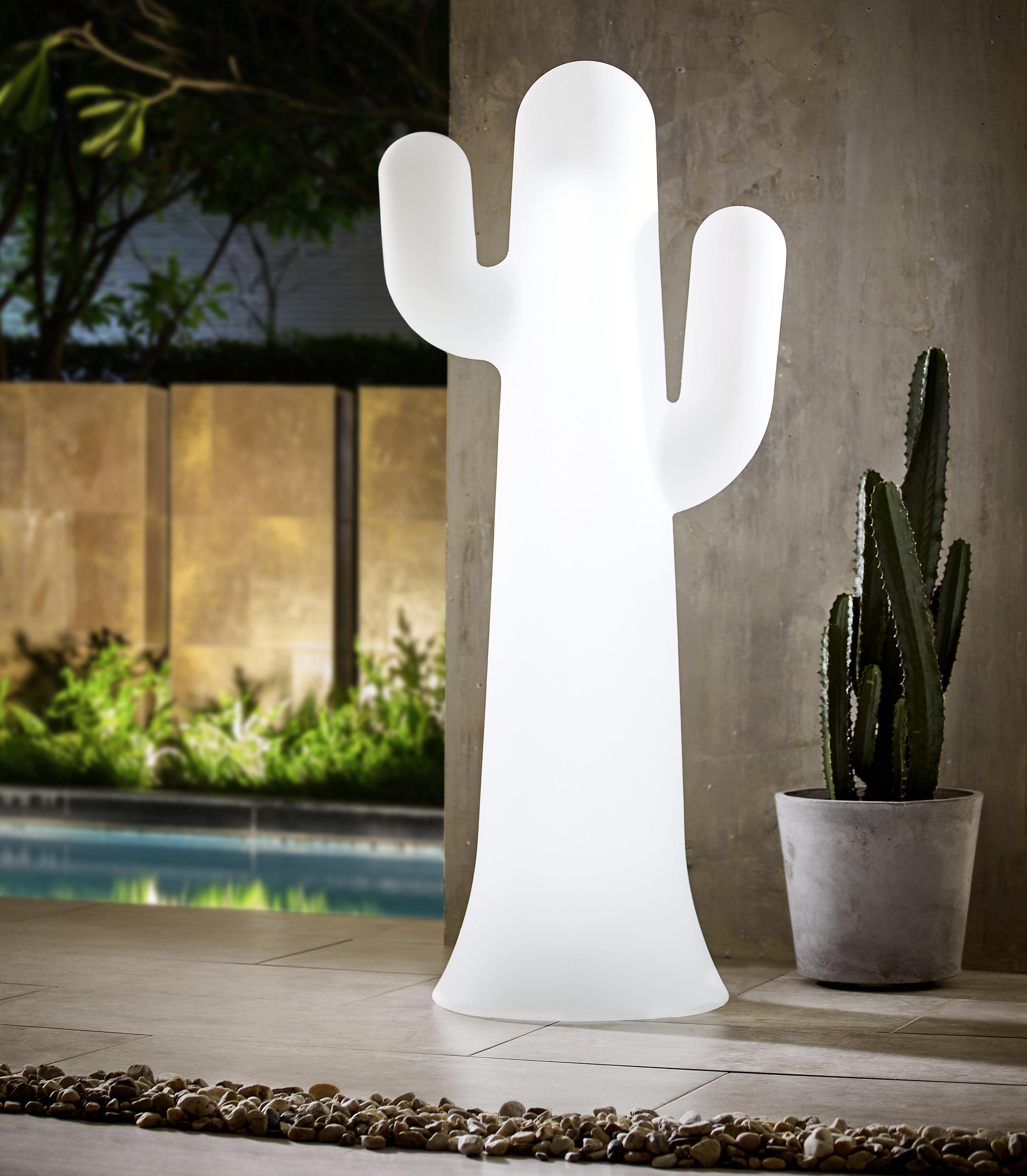 AUßENSTEHLEUCHTE PANCHO 61/140 cm   - Transparent, Basics, Kunststoff (61/140cm) - New Garden