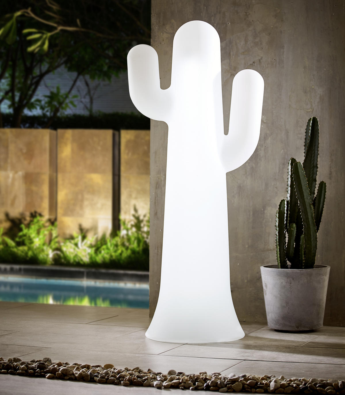AUßENSTEHLEUCHTE PANCHO 61/140 cm   - Transparent, Basics, Kunststoff (61/140cm) - New Garden