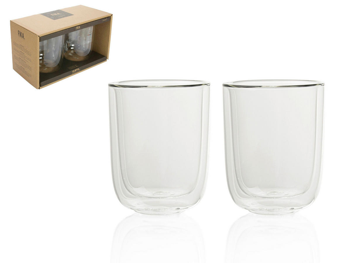 SET ČAŠA     - prozirno, Basics, staklo (22/11/12,5cm) - Gusta