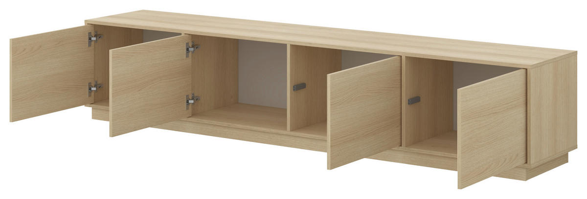 LOWBOARD Japandi  in 220,5/45/39 cm  - Eichefarben, Design, Holzwerkstoff (220,5/45/39cm) - MID.YOU