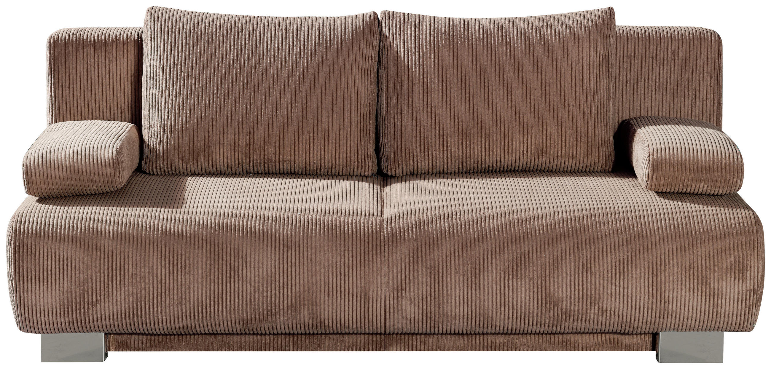 SCHLAFSOFA Cord Rosa  - Rosa, KONVENTIONELL, Textil/Metall (196/89/94cm) - Novel