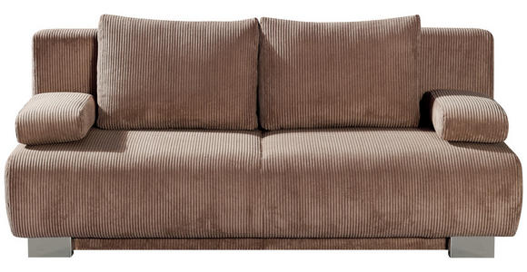 SCHLAFSOFA Cord Rosa  - Rosa, KONVENTIONELL, Textil/Metall (196/89/94cm) - Novel