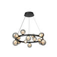 LED-HÄNGELEUCHTE Regulus 79,5/150 cm   - Schwarzbraun, Design, Glas/Metall (79,5/150cm) - Dieter Knoll