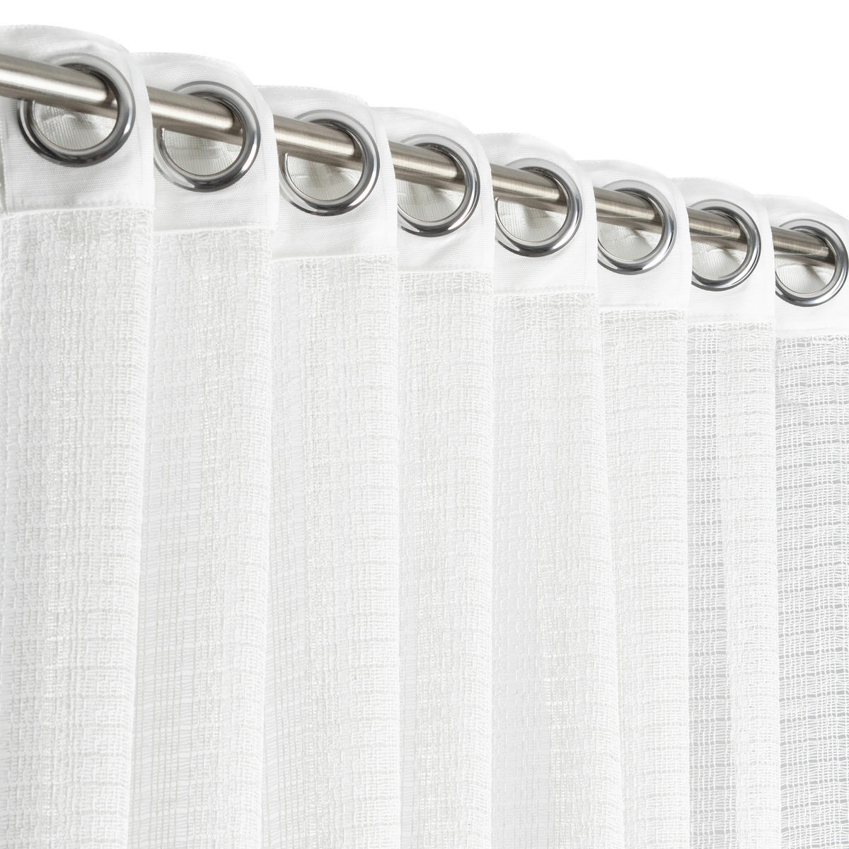 FERTIGVORHANG transparent  - Weiß, Basics, Textil (140/240cm)