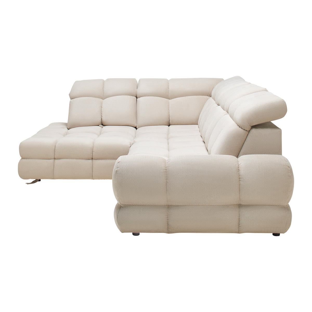 HÖRNSOFFA i vävt tyg beige  - beige/svart, Modern, trämaterial/trä (217/302cm) - Livetastic