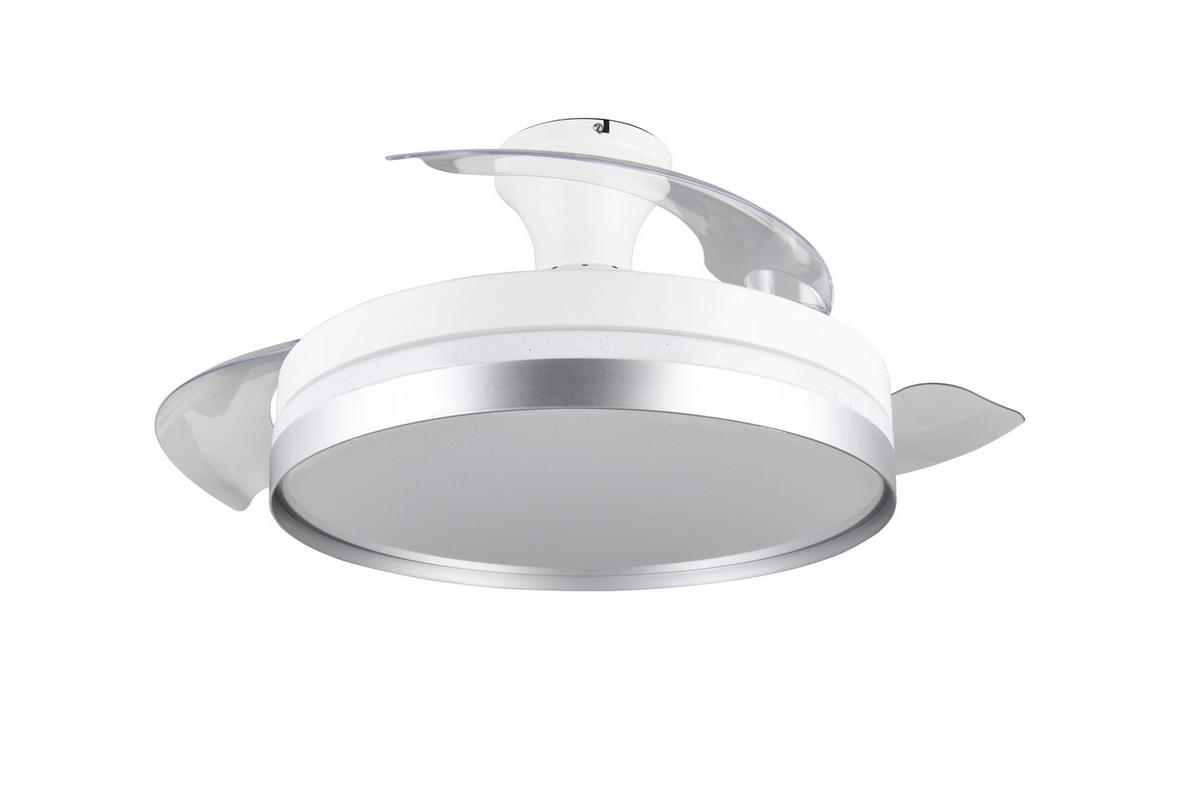 DECKENVENTILATOR  48/31,0 cm    - Weiss/Transparent, Konventionell, Kunststoff (48/31,0cm)