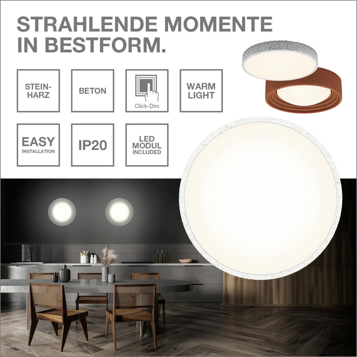 LED-DECKENLEUCHTE 39/7 cm   - Basics, Metall (39/7cm) - Osram