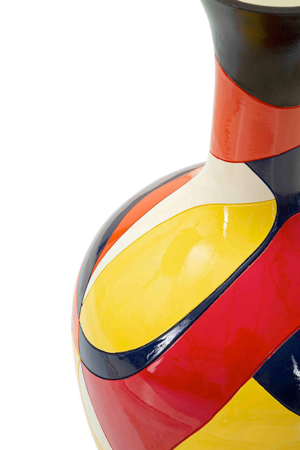 Vase Rubic  - Gelb/Rot, Basics, Kunststoff (29/59/29cm)