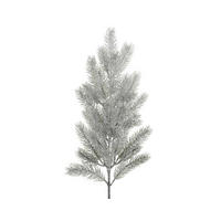 UKRASNA GRANČICA - zelena/bela, Osnovno, plastika (6/12/66cm) - X-Mas