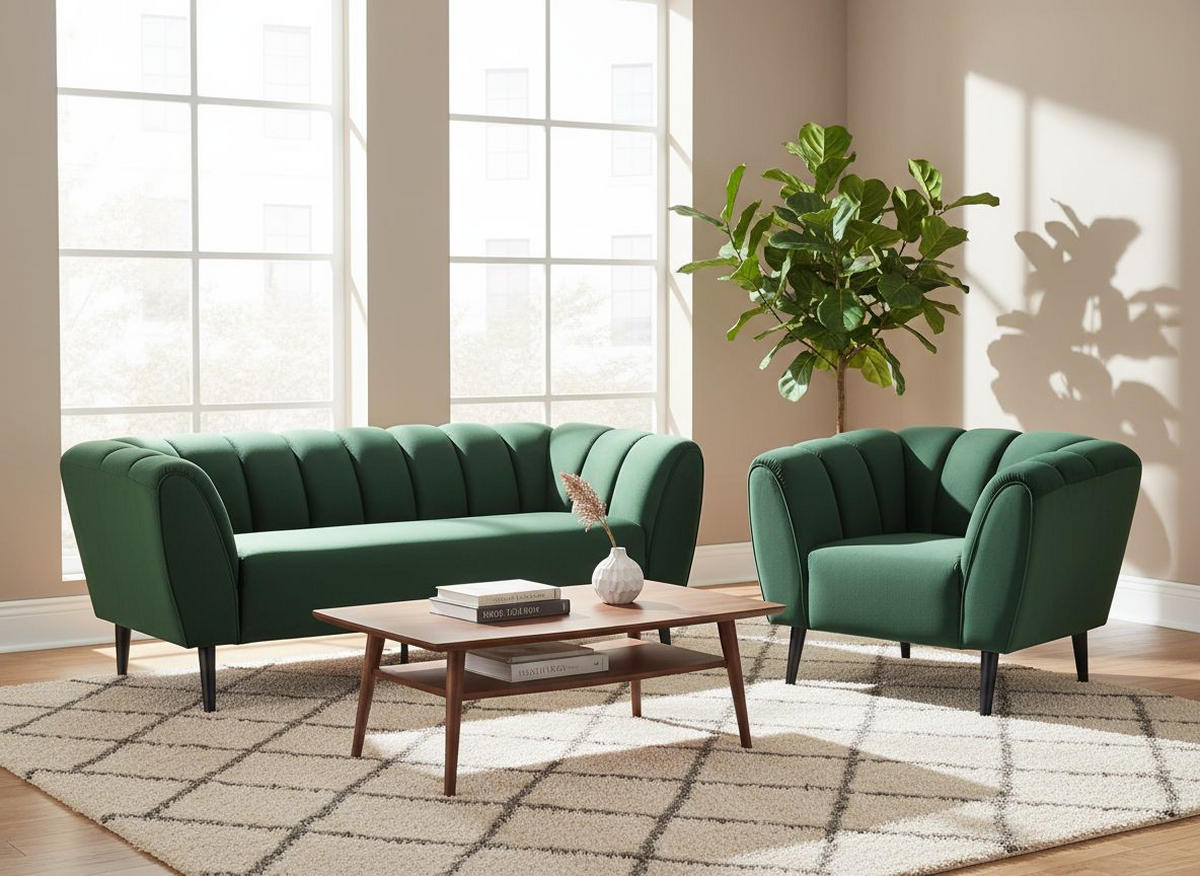 COCKTAILSESSEL Samt Grün    - Schwarz/Grün, MODERN, Holz/Textil (116/78,5/87cm) - P & B