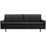 SCHLAFSOFA Flachgewebe Schwarz  - Eichefarben/Schwarz, KONVENTIONELL, Holz/Textil (220/85/98cm) - Carryhome