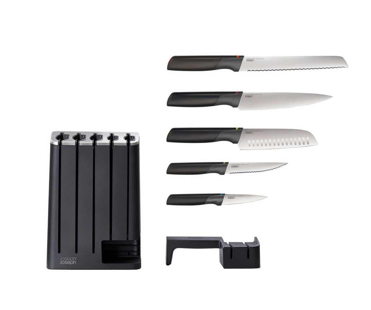 MESSERBLOCK  - Schwarz, Basics, Kunststoff/Metall (16,8/7,5/35,7cm) - Joseph Joseph