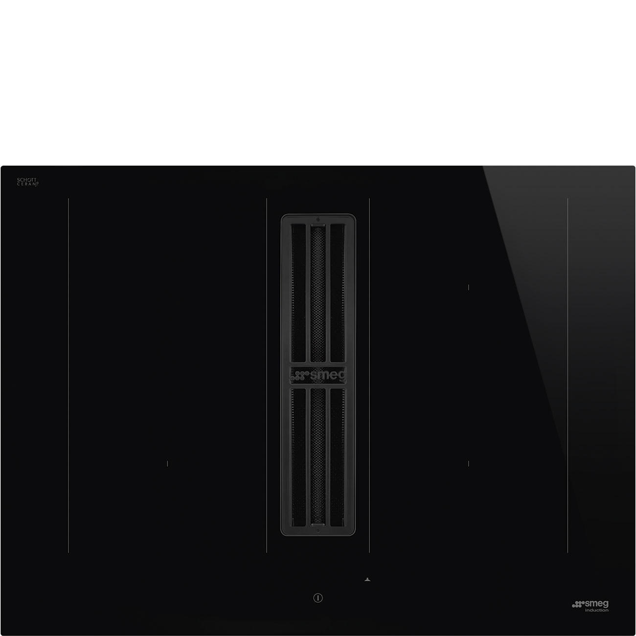 KOCHFELD-DUNSTABZUG-KOMBI HOBD472D  - Schwarz, Basics, Glas/Metall (70/23/52cm) - SMEG