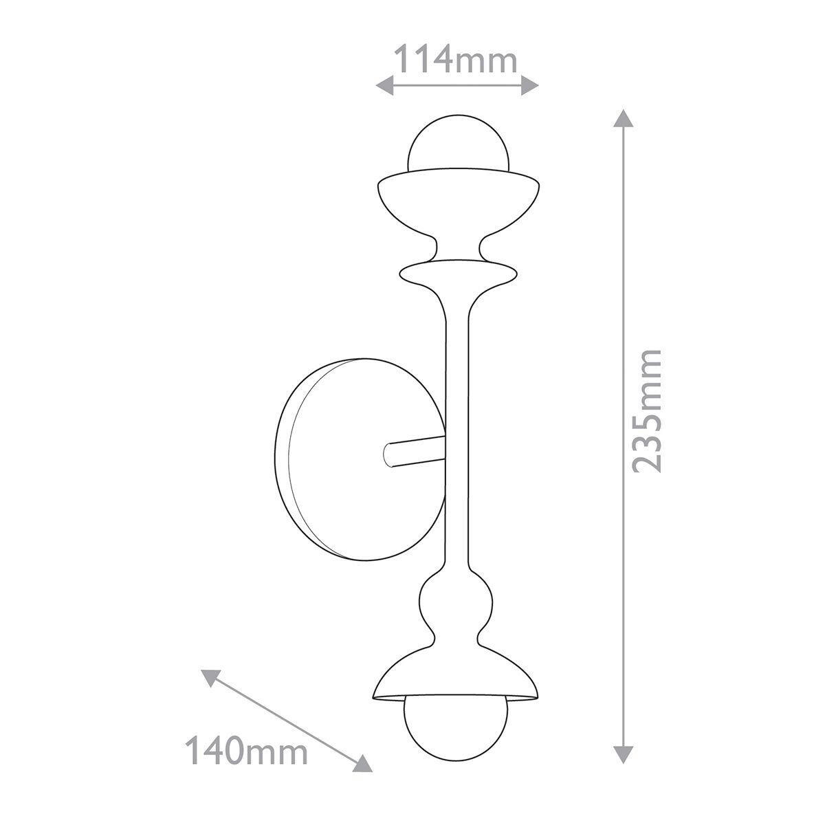 WANDLEUCHTE    - Weiß, KONVENTIONELL, Metall (23,5/11,4/14cm) - Elstead Lighting