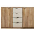 SIDEBOARD  in 140/89,5/38 cm  - Kaschmir/Eichefarben, Design, Holzwerkstoff/Metall (140/89,5/38cm) - Xora