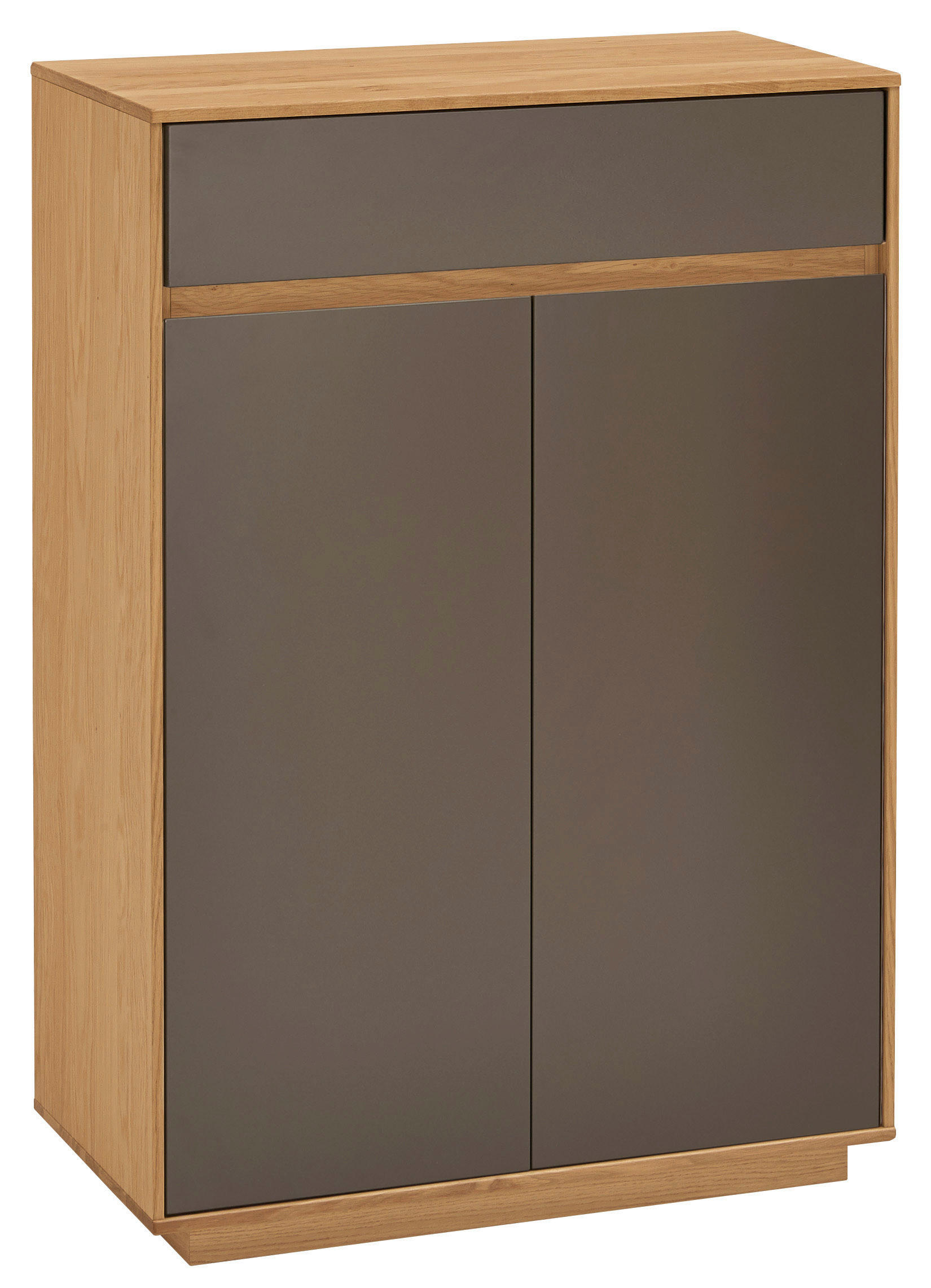 OMARA ZA ČEVLJE delno masivno barve hrasta, temno rjava - barve hrasta/temno rjava, Design, leseni material/les (72/103/37cm) - Novel