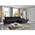 ECKSOFA  in Echtleder Anthrazit  334/176 cm  - Anthrazit/Schwarz, Design, Leder/Metall (334/176cm) - Dieter Knoll