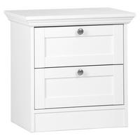 NACHTSCHRANK 50/50/35 cm  - Silberfarben/Weiß, LIFESTYLE, Holzwerkstoff/Metall (50/50/35cm) - MID.YOU