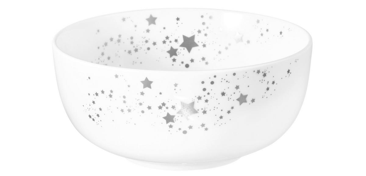 MÜSLISCHALE Liberty Silver Stars  - Weiß Hochglanz, Design, Keramik (15 cml) - Seltmann Weiden