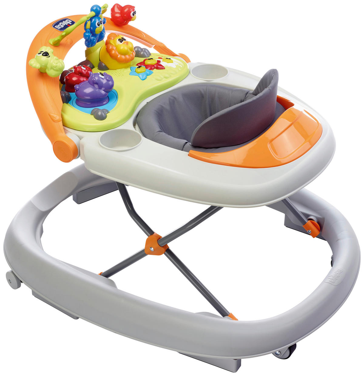 LAUFLERNWAGEN - Multicolor/Grau, Basics, Textil/Metall (65/47/50/81cm) - Chicco