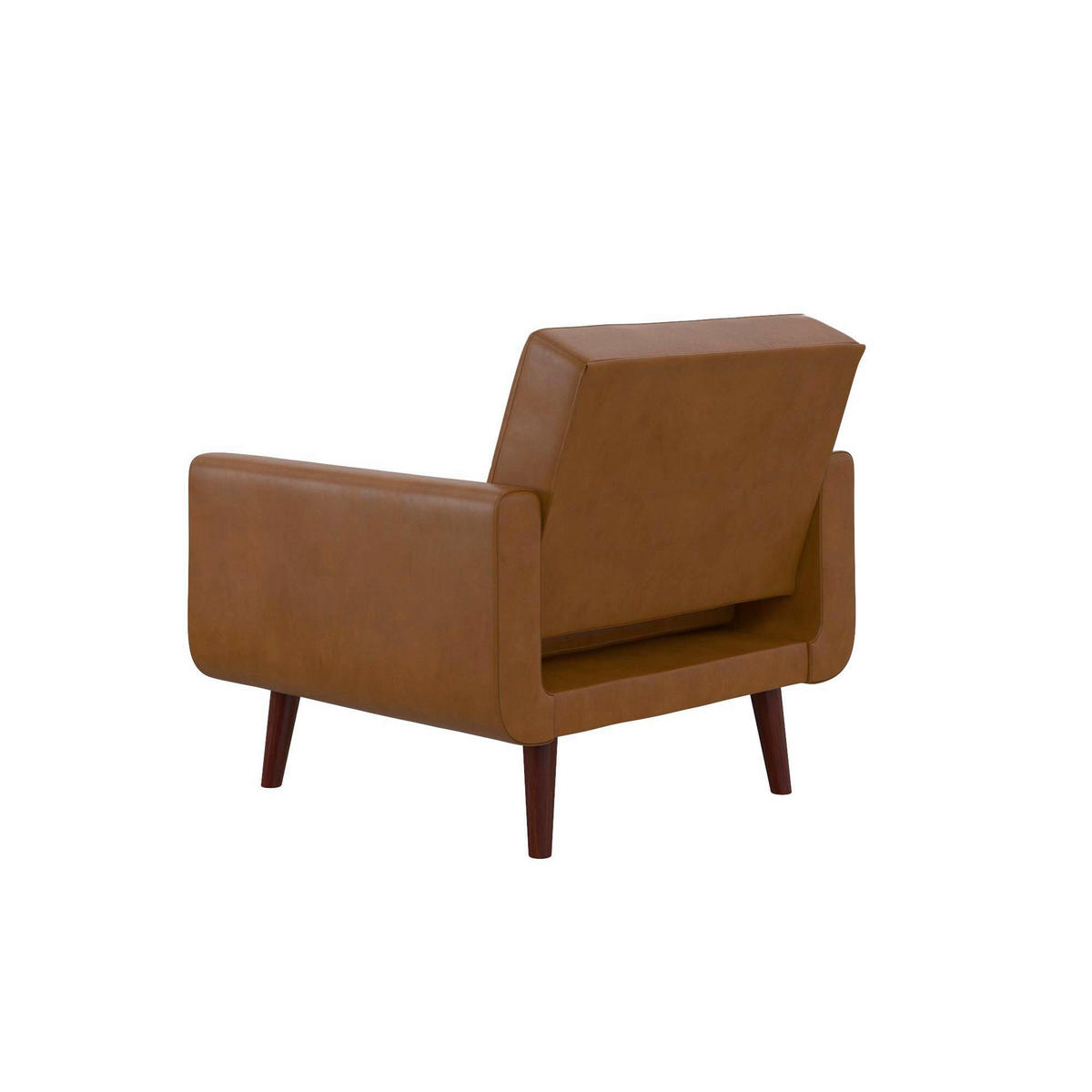 SESSEL in Lederlook Braun  - Braun, Design, Textil (93/81/85cm) - MID.YOU