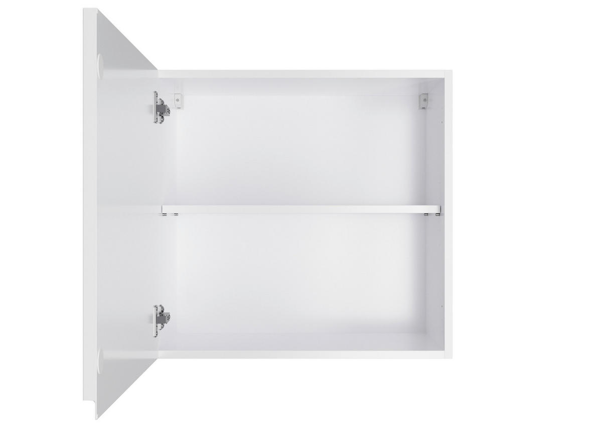 KÜCHENOBERSCHRANK 60/57/34 cm  in Weiß, Weiß Hochglanz  - Weiß Hochglanz/Weiß, LIFESTYLE, Holzwerkstoff (60/57/34cm) - Held