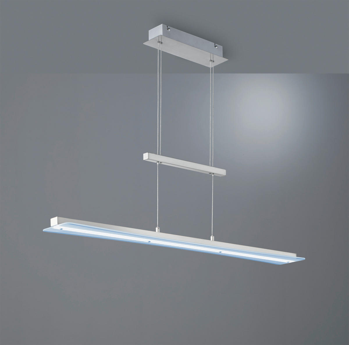 LED LUSTER     100/150/12 cm   - boja nikla/bela, Trendi, staklo/metal (100/150/12cm)