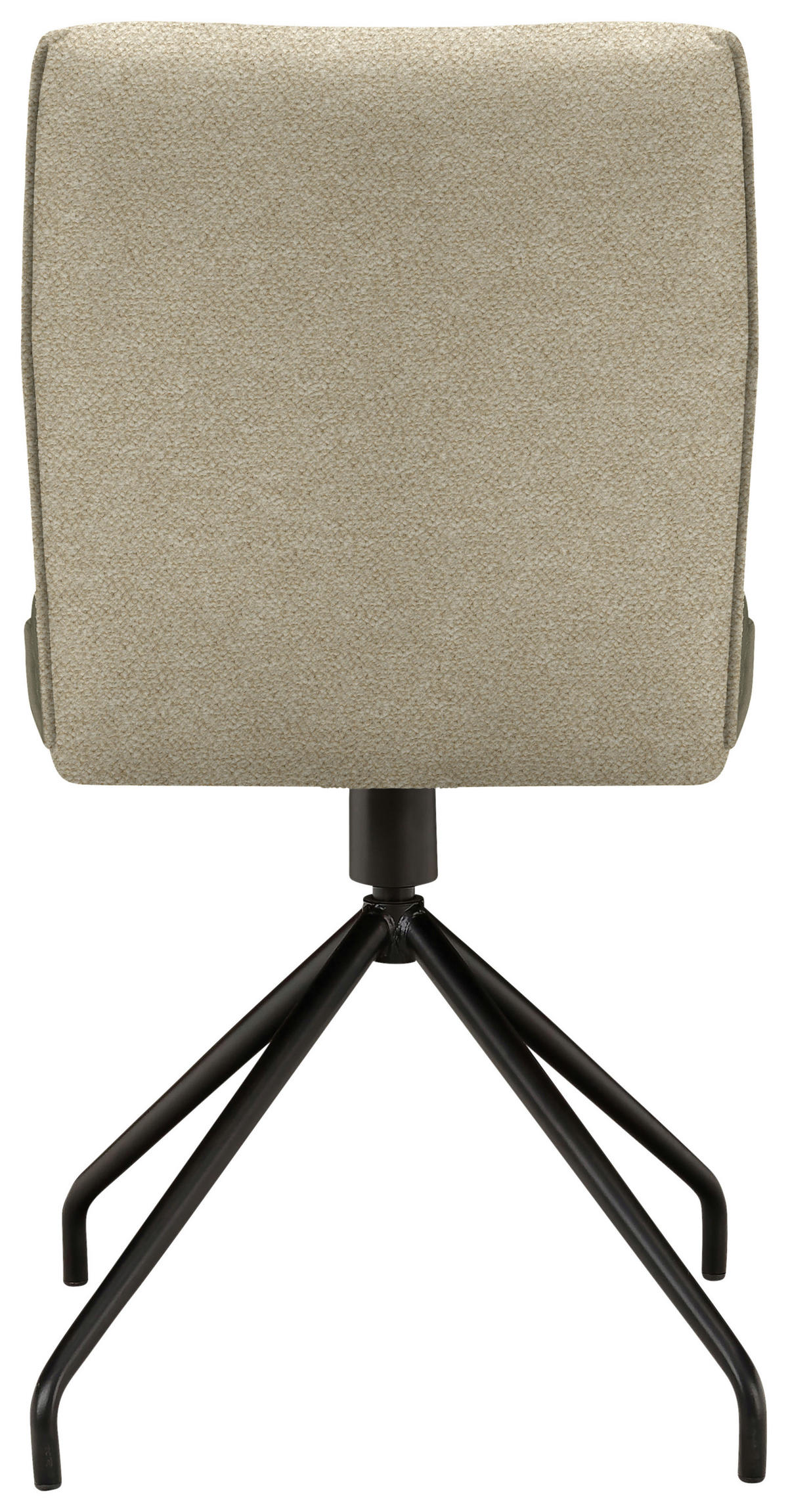 STUHL  in Stahl Webstoff, Mikrofaser Metall, Textil  - Creme/Schwarz, Design, Textil/Metall (49/91/60cm) - Moderano