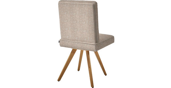 STUHL  in Flachgewebe Holz, Textil  - Eichefarben/Orange, Design, Holz/Textil (46/94/58cm) - Dieter Knoll