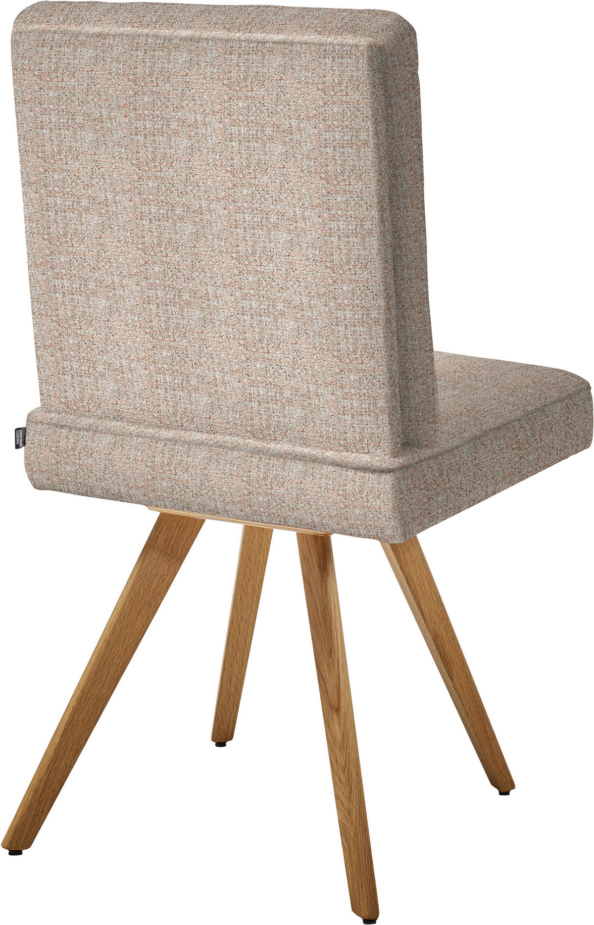 STUHL  in Flachgewebe Holz, Textil  - Eichefarben/Orange, Design, Holz/Textil (46/94/58cm) - Dieter Knoll