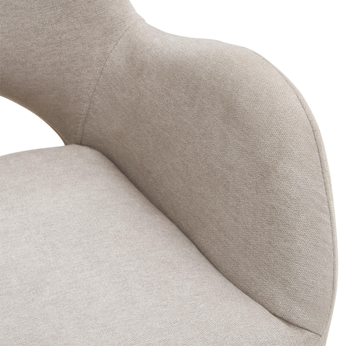 ARMLEHNSTUHL  in Eisen Webstoff  - Beige/Weiß, MODERN, Holz/Textil (62/84/62cm) - Livetastic