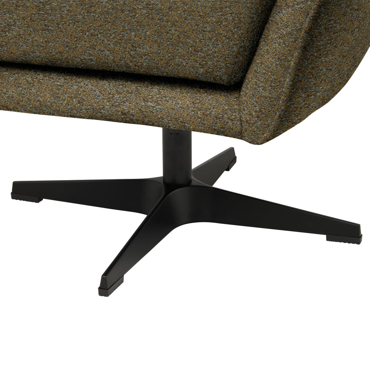 SESSEL in Bouclé Khaki  - Khaki/Schwarz, Design, Textil/Metall (80/78/80cm) - Stylife