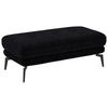 HOCKER in Textil Dunkelblau  - Schwarz/Dunkelblau, Design, Textil/Metall (132/45/68cm) - Beldomo Style