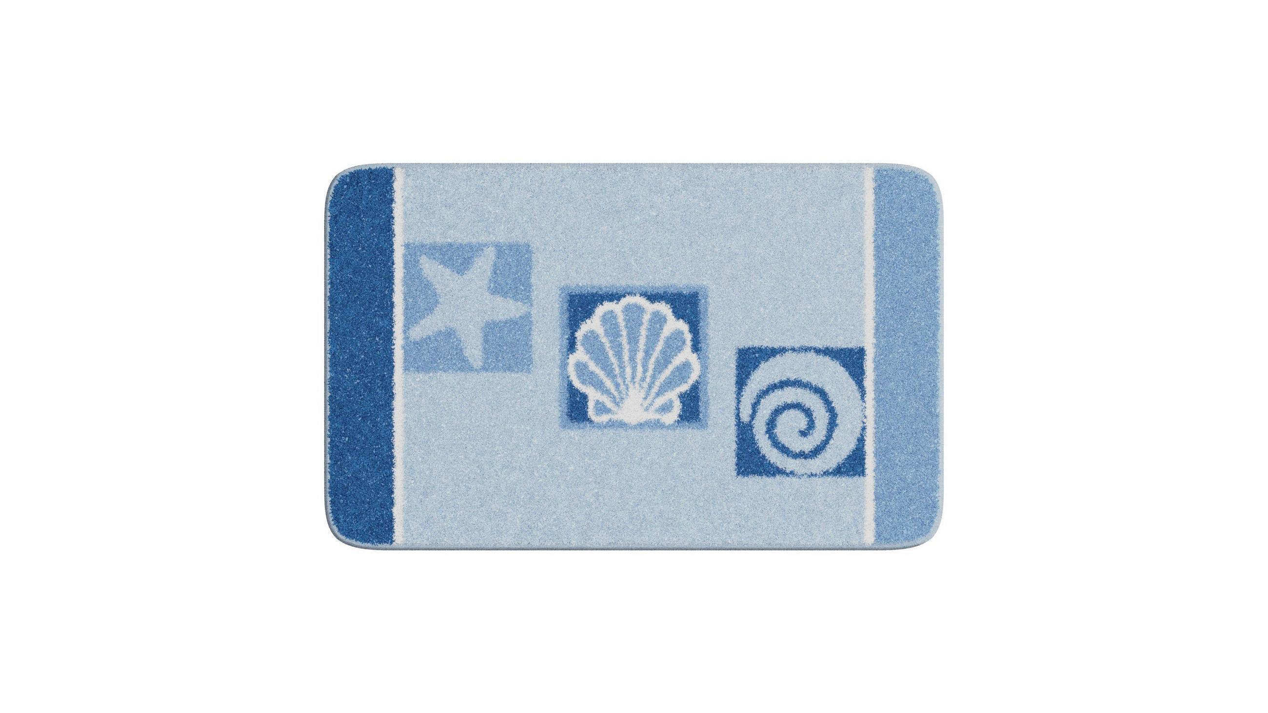 BADEMATTE Blau 50/80 cm  - Blau, Basics, Kunststoff/Textil (50/80cm) - Grund