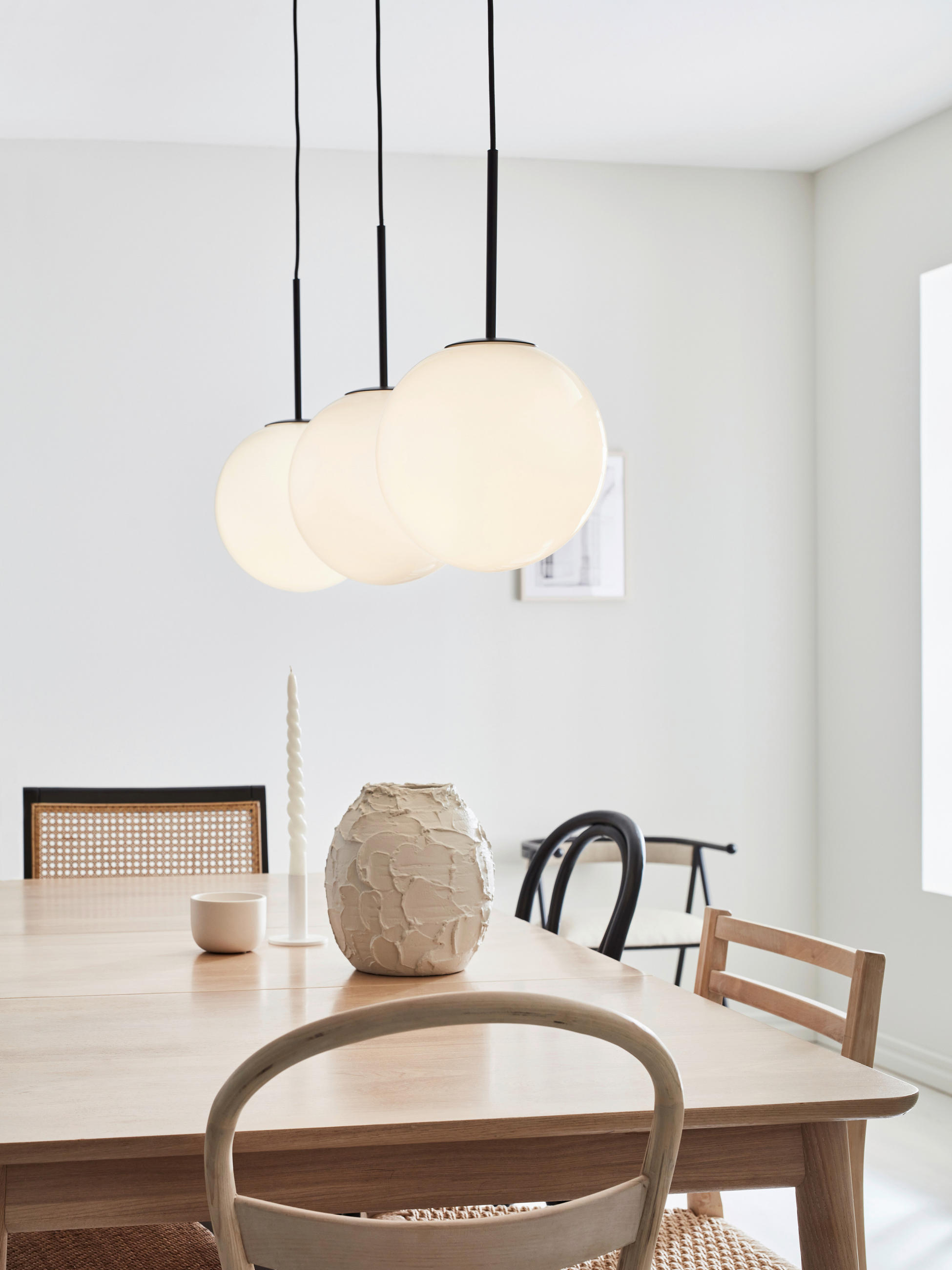 HÄNGELEUCHTE DIONE 105/47/25 cm   - Weiß, Design, Glas (105/47/25cm) - Markslöjd