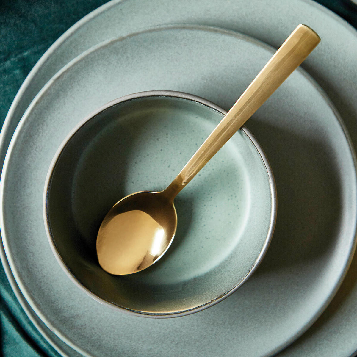 TELLERSET RAW 6-teilig  - Grün, Basics, Keramik (23cm) - Aida