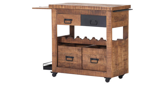 BARWAGEN BARNEY - Schwarz/Naturfarben, KONVENTIONELL, Holz/Holzwerkstoff (97/43/85cm) - Landscape