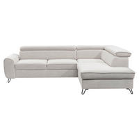 HÖRNSOFFA i flatväv vit  - vit/svart, Design, metall/textil (250/200cm) - Stylife