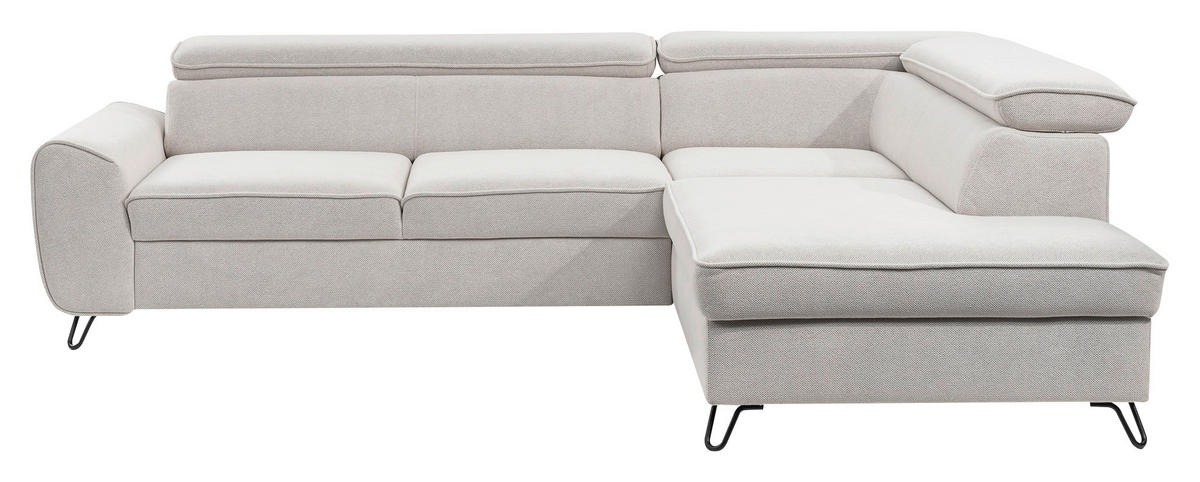 HÖRNSOFFA i flatväv vit  - vit/svart, Design, metall/textil (250/200cm) - Stylife